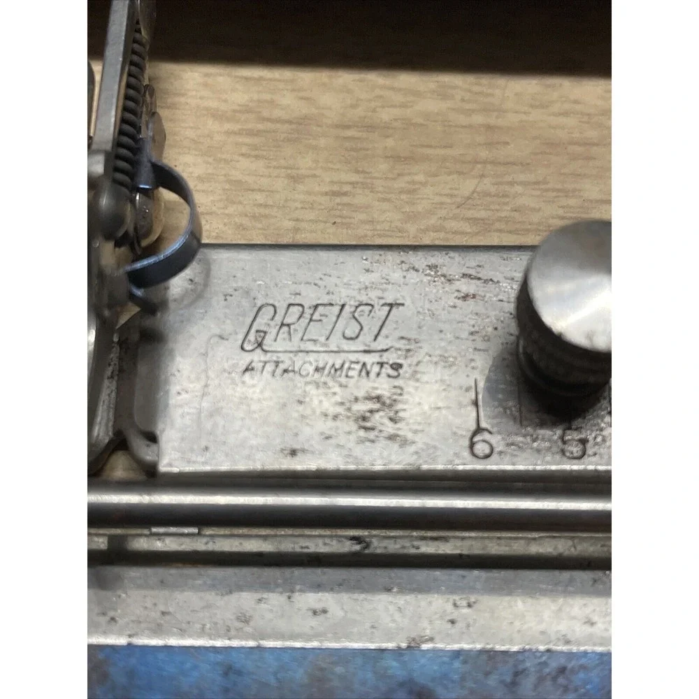 1891‎ Period Rotary Greist Sewing Machine Attachment Box & Contents Excellent